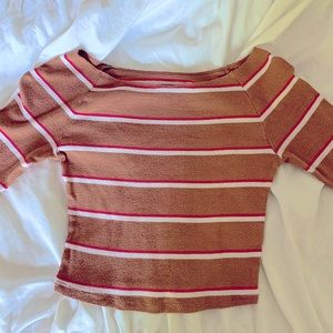 Wild Fable Long sleeve striped crop top